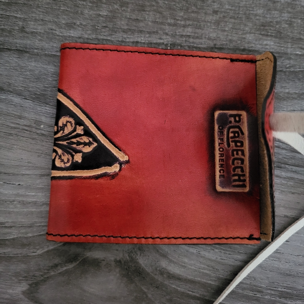 Piero Capecchi of Florence Italian Leather Square Pouch/Coin Purse - Picture 6 of 9
